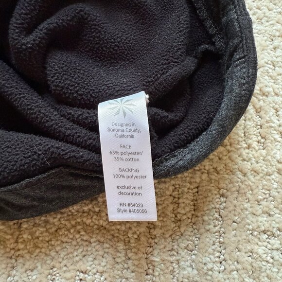 Athleta Full-Length Fleece-Lined Hooded Jacket in Charcoal Size Medium - Picture 3 of 4